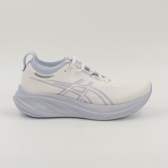 Asics White and Lavender Running Shoes - Picture 1 of 9